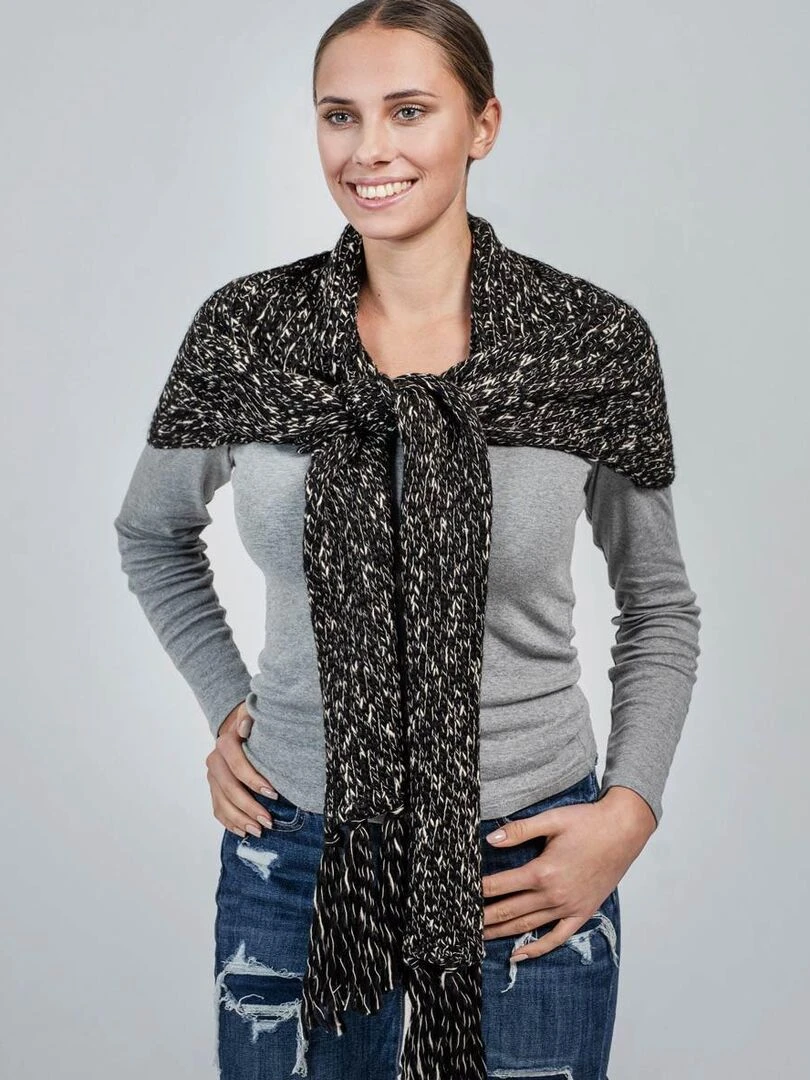 Echarpe Cabra   Made in UE   Noir