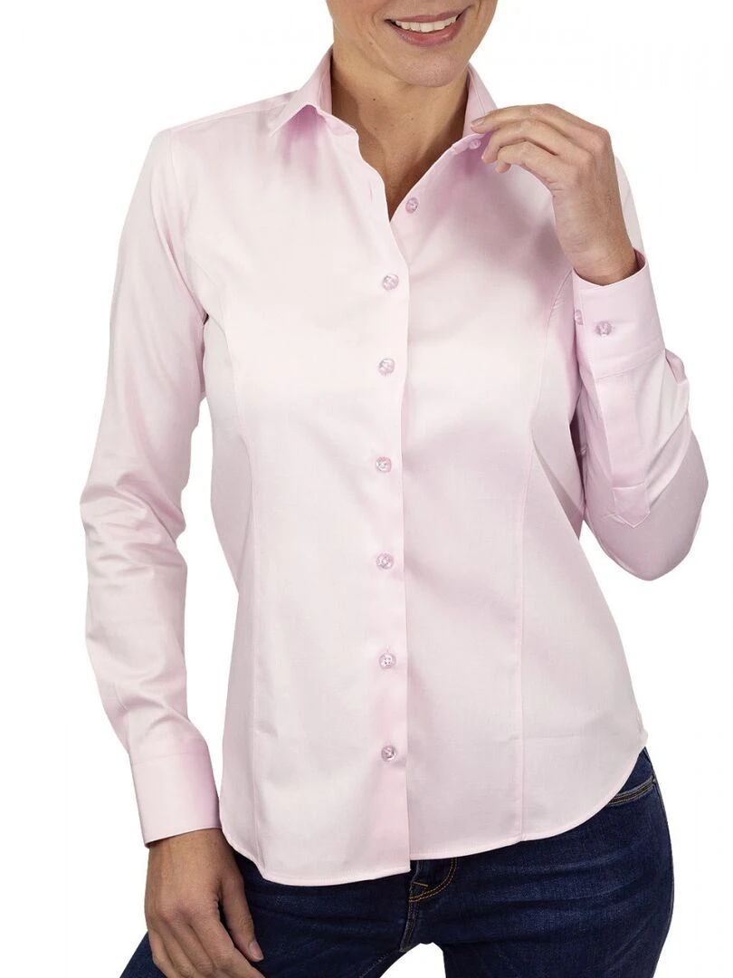 Chemise femme unie CARLA Rose