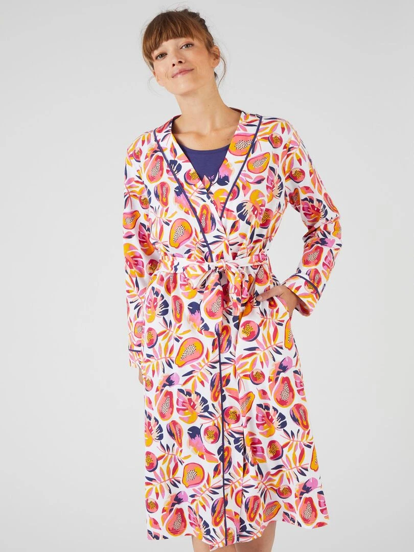 Robe de chambre pur coton Damart Orange