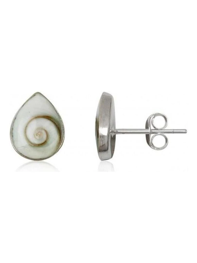 Boucles d'oreilles oeil de sainte lucie Bijoucolor Blanc
