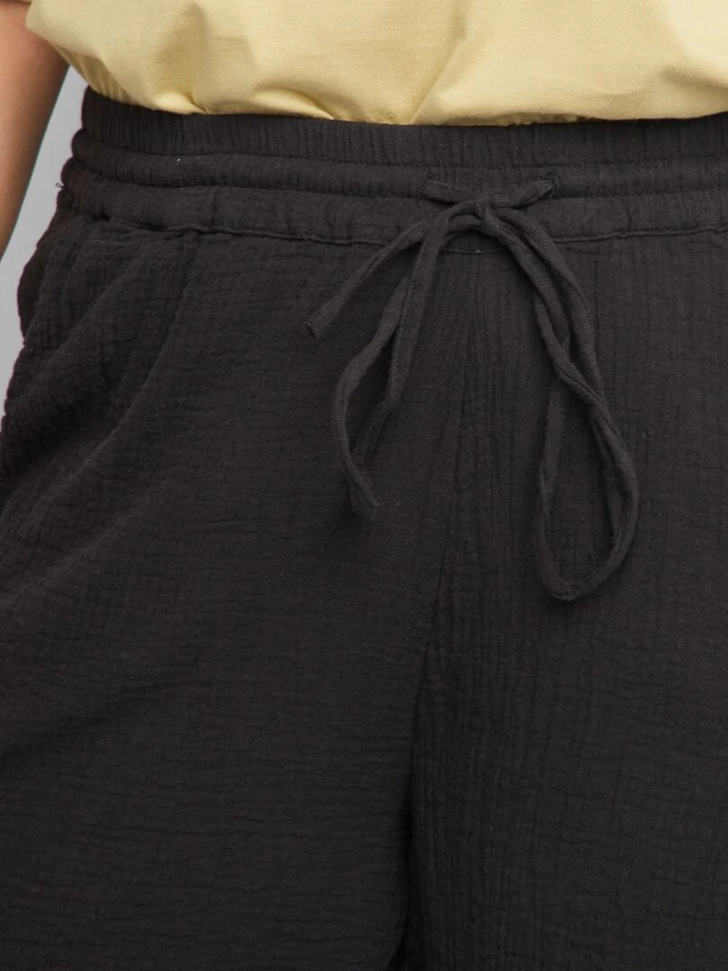 Short en gaze de coton 'Only Carmakoma'   noir