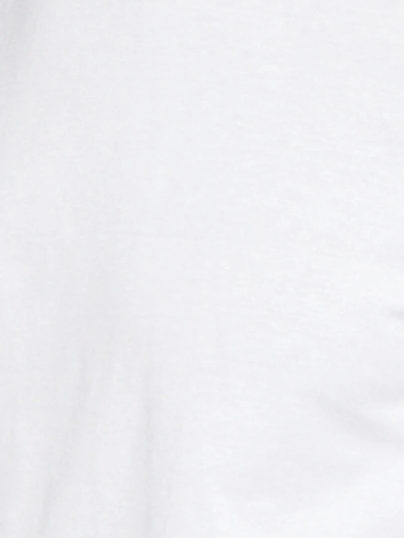 T shirt droit en jersey uni   blanc