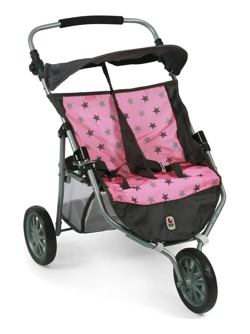 Poussette Jogger 3 roues pour poupées jumelles Coloris 83 N/A
