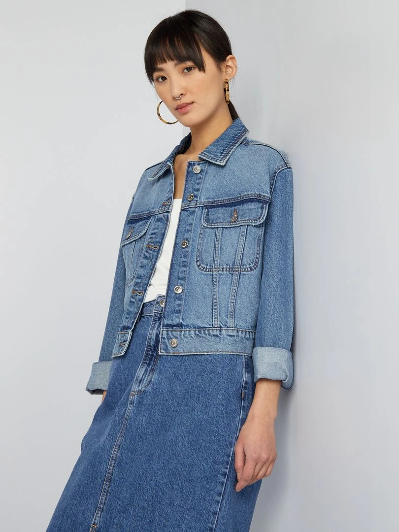 Veste courte en jean Stone