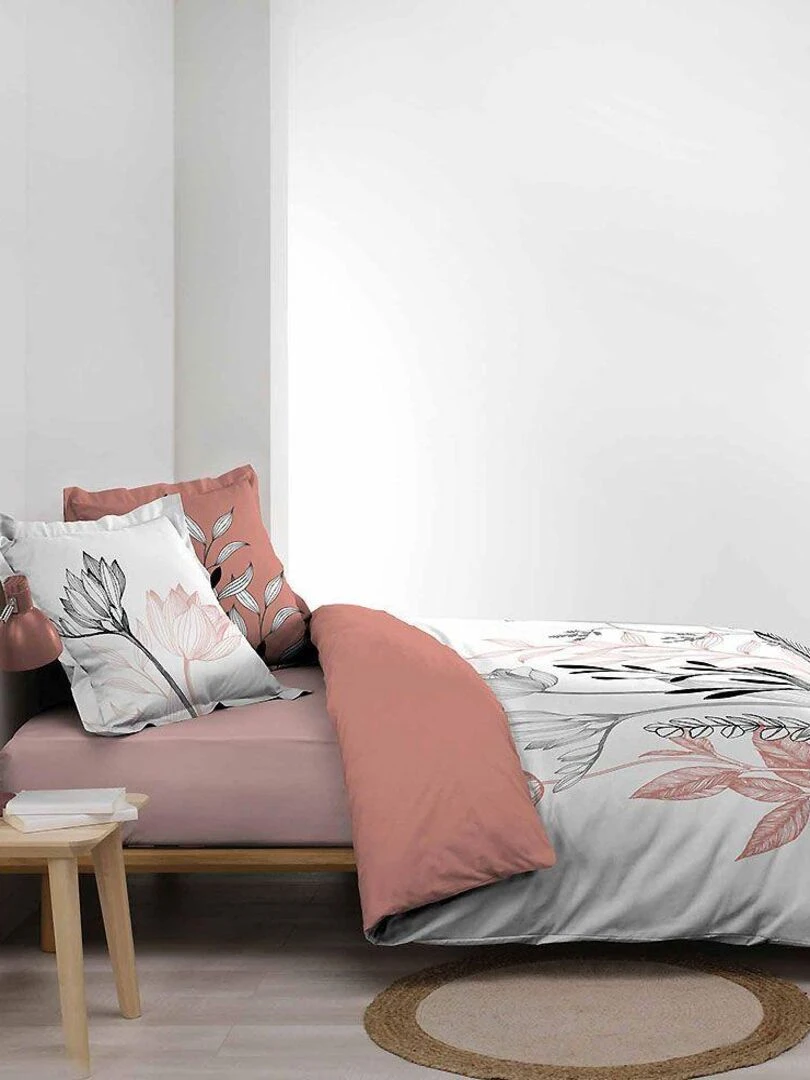 Housse de couette + 2 taies d'oreiller Amelina   Rose