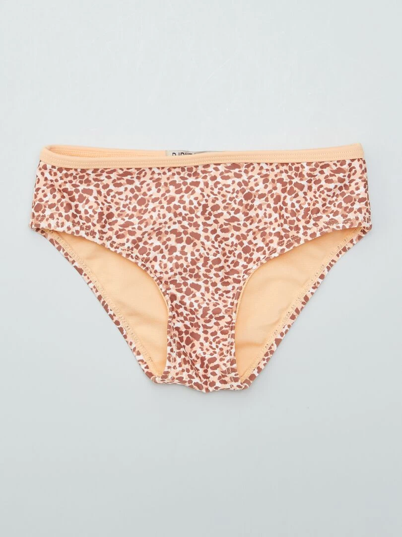 Maillot de bain imprimé 2 pièces Marron