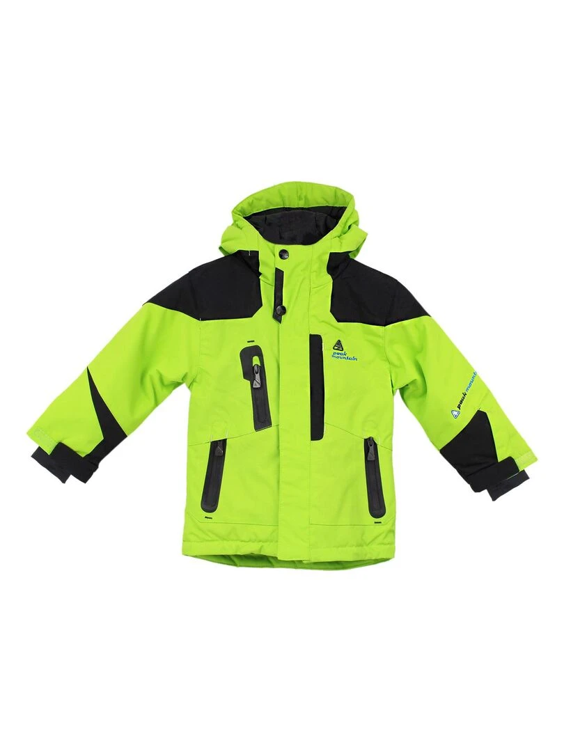 Blouson de ski garçon ECETAL PEAK MOUNTAIN Vert anis