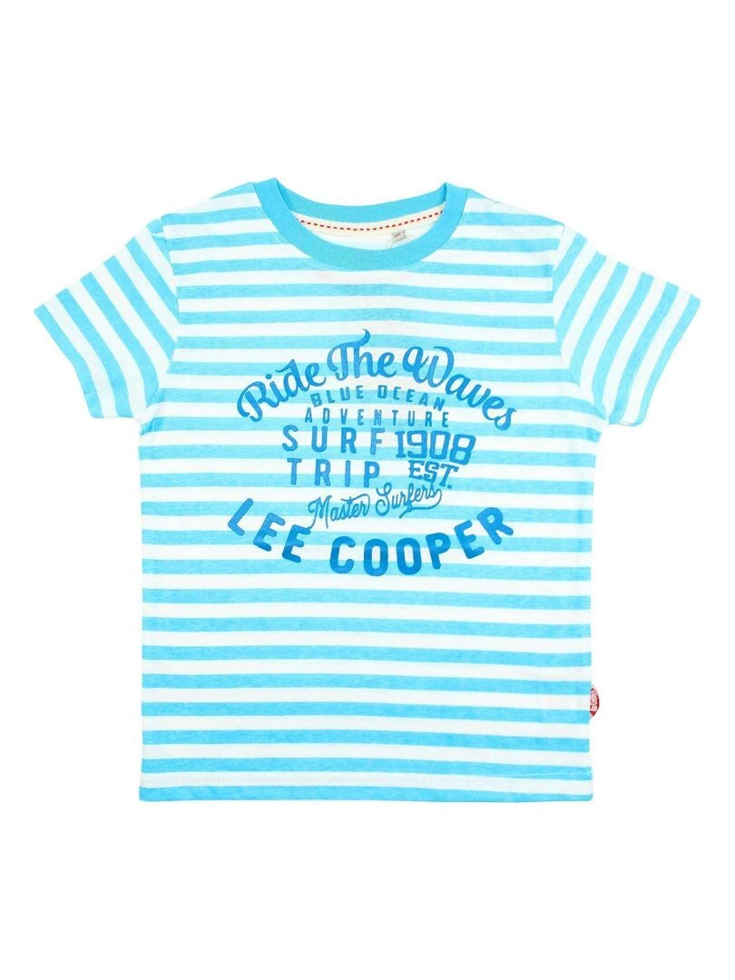 Lee Cooper T shirt garçon imprimé Lee Cooper en coton Bleu