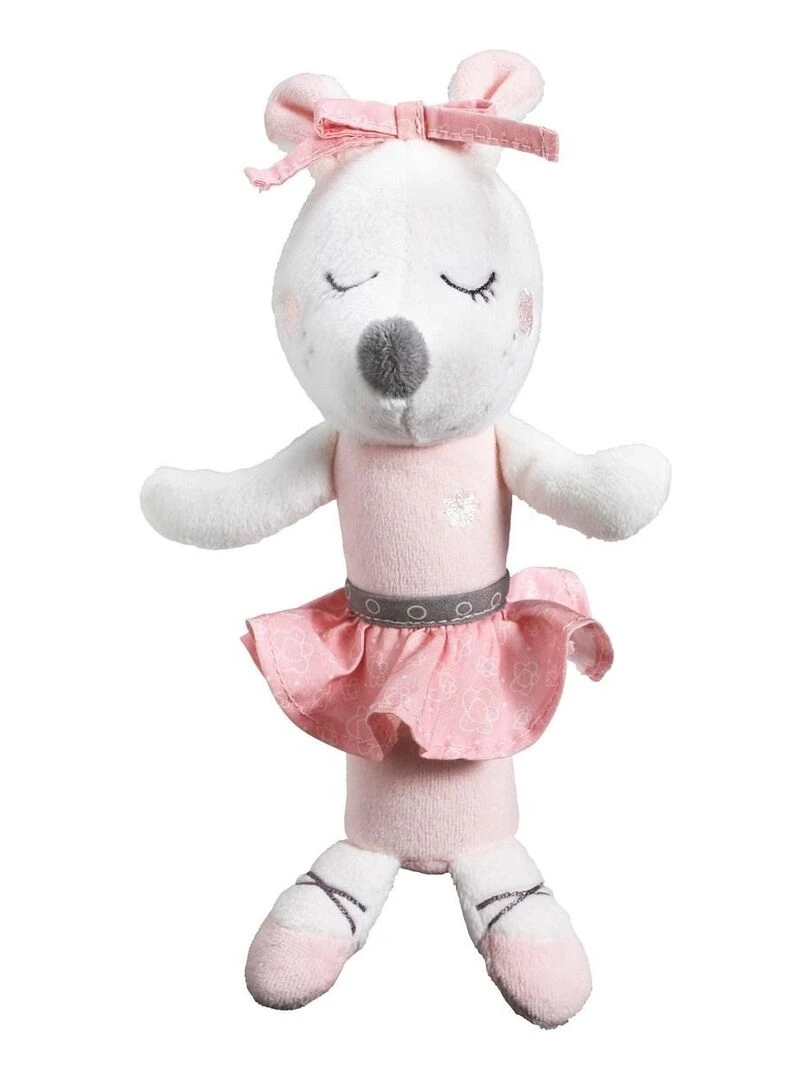 Hochet Petite souris danseuse étoile en velours Rose SAUTHON Rose