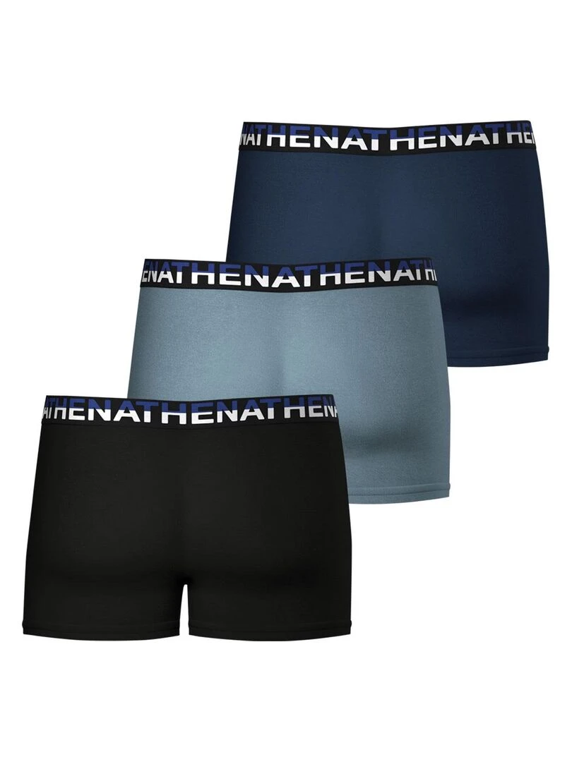 Lot de 3 boxers homme Eco Pack   Noir Gris Bleu
