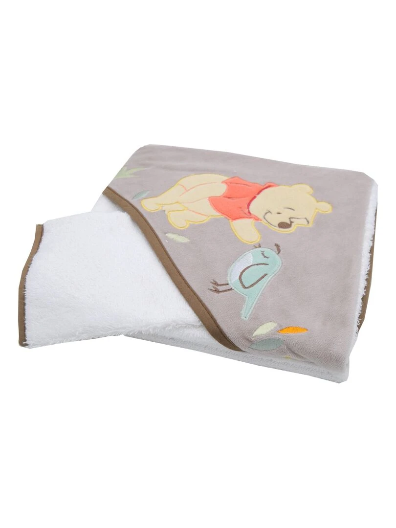 Cape de bain + gant de toilette Disney Winnie Whimsy   Marron