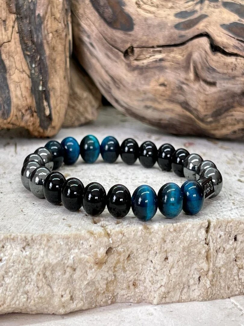Bracelet triple protection en odt bleu Bleu