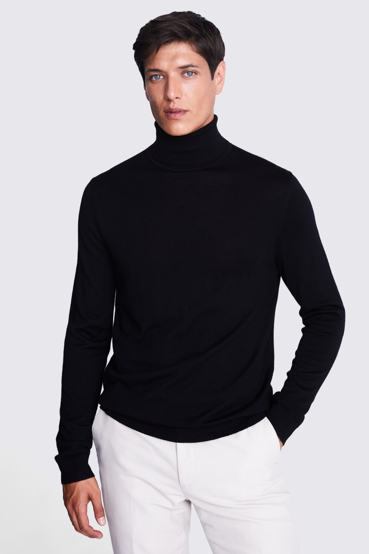 Winter White Merino Roll-Neck Jumper   Buy Online at Moss