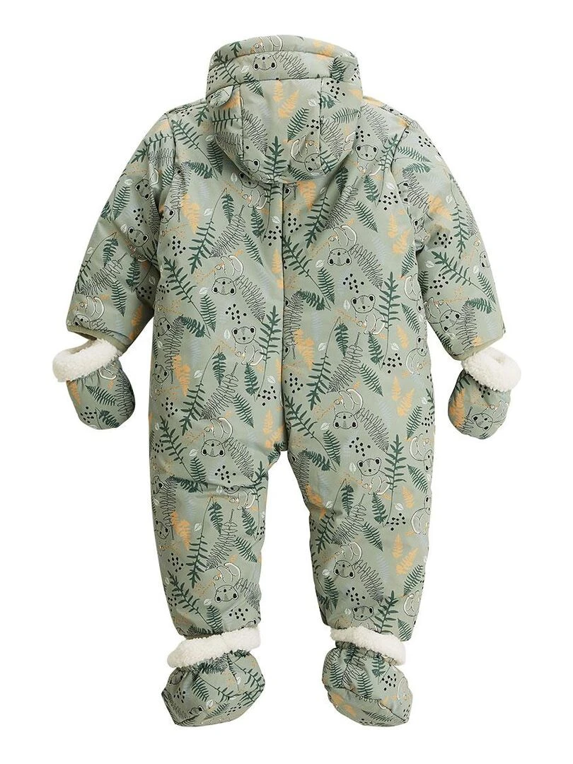 Combi pilote avec moufles et pieds amovibles Noah Vert