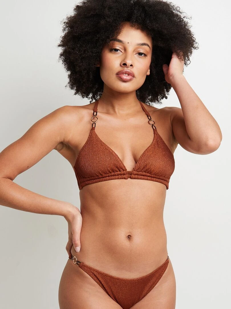 Maillot de bain triangle Magma RougeGorge Lingerie Marron