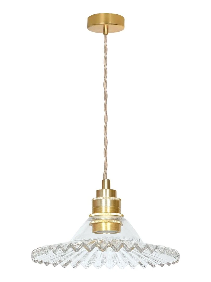 Suspension verre vintage Doré/or