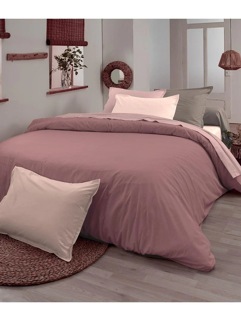 Drap plat en 100% coton biologique Rose framboise