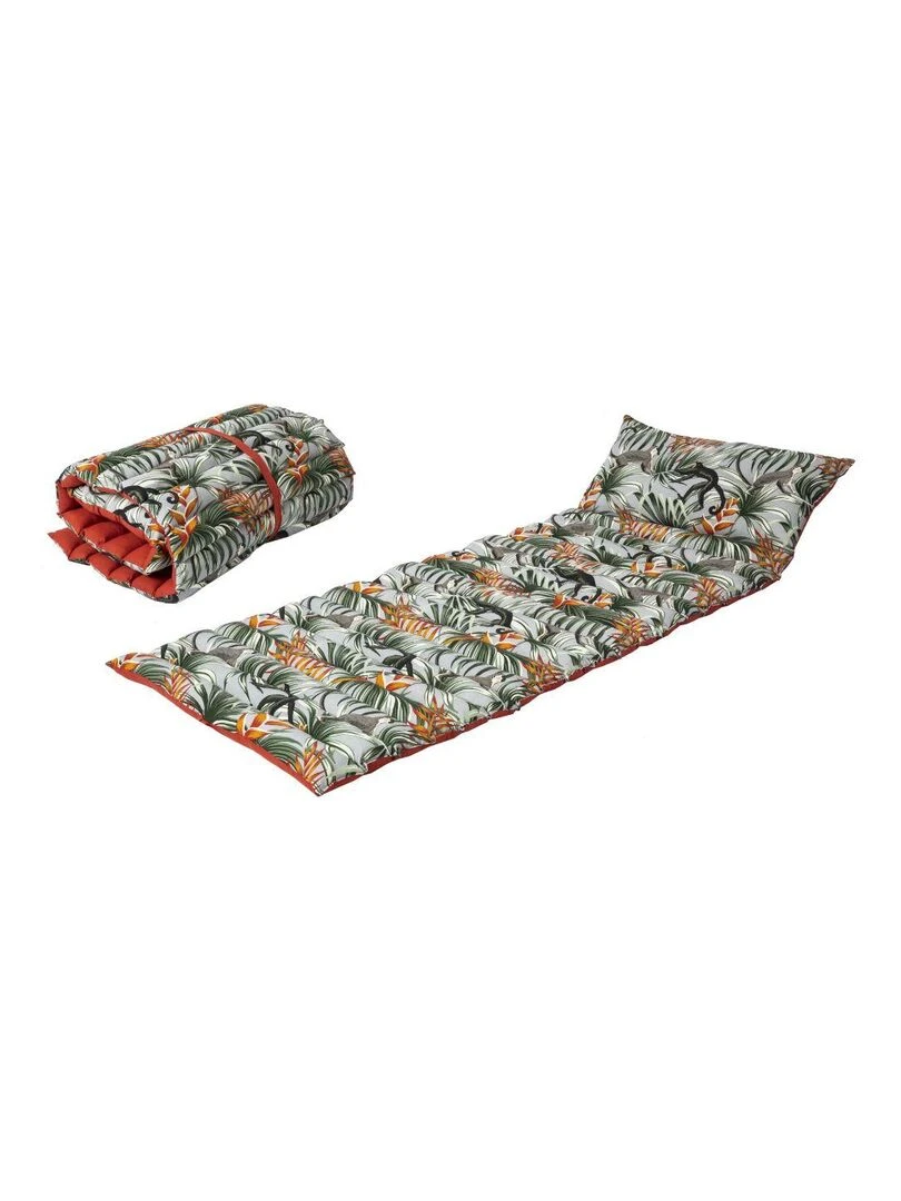 Long coussin de plage réversible OURAN 'Deko&co' Gris Rouge