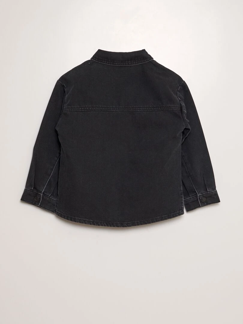 Veste en jean pressionnée Gris