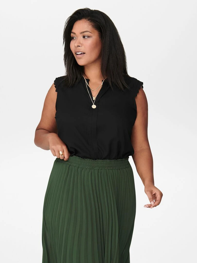 Blouse sans manches unie 'Only' noir