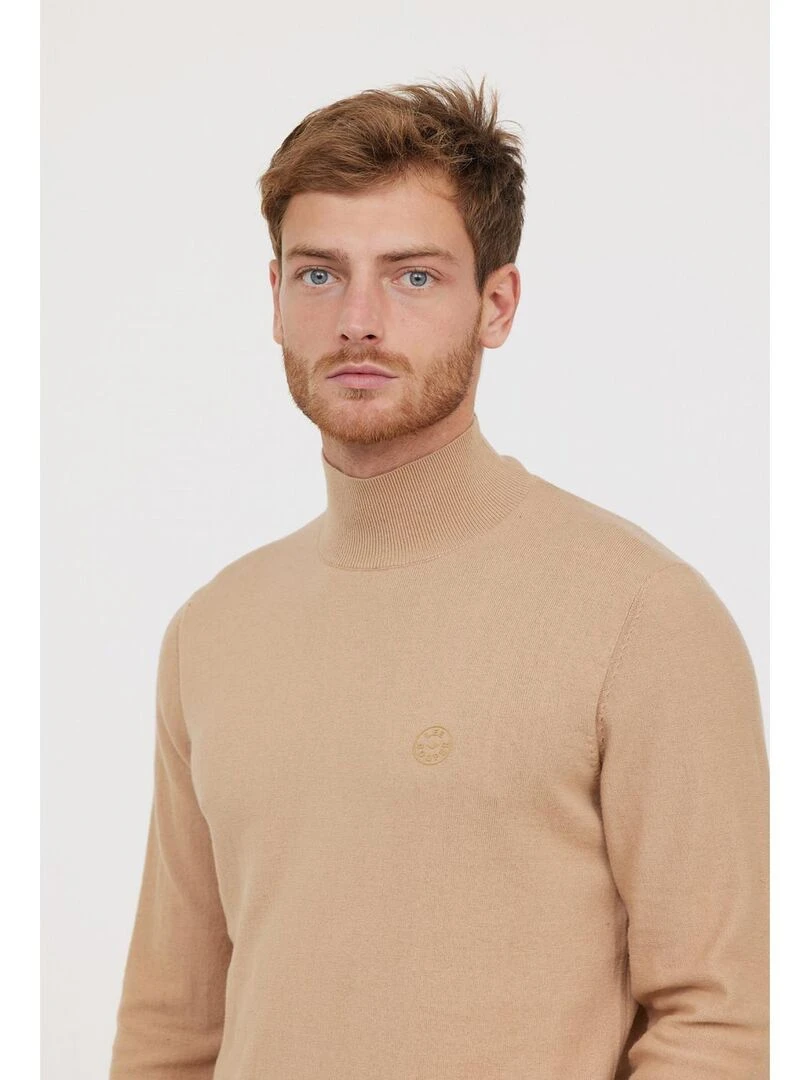 Lee Cooper   Pull manches longues coton regular CERIO   Beige argile