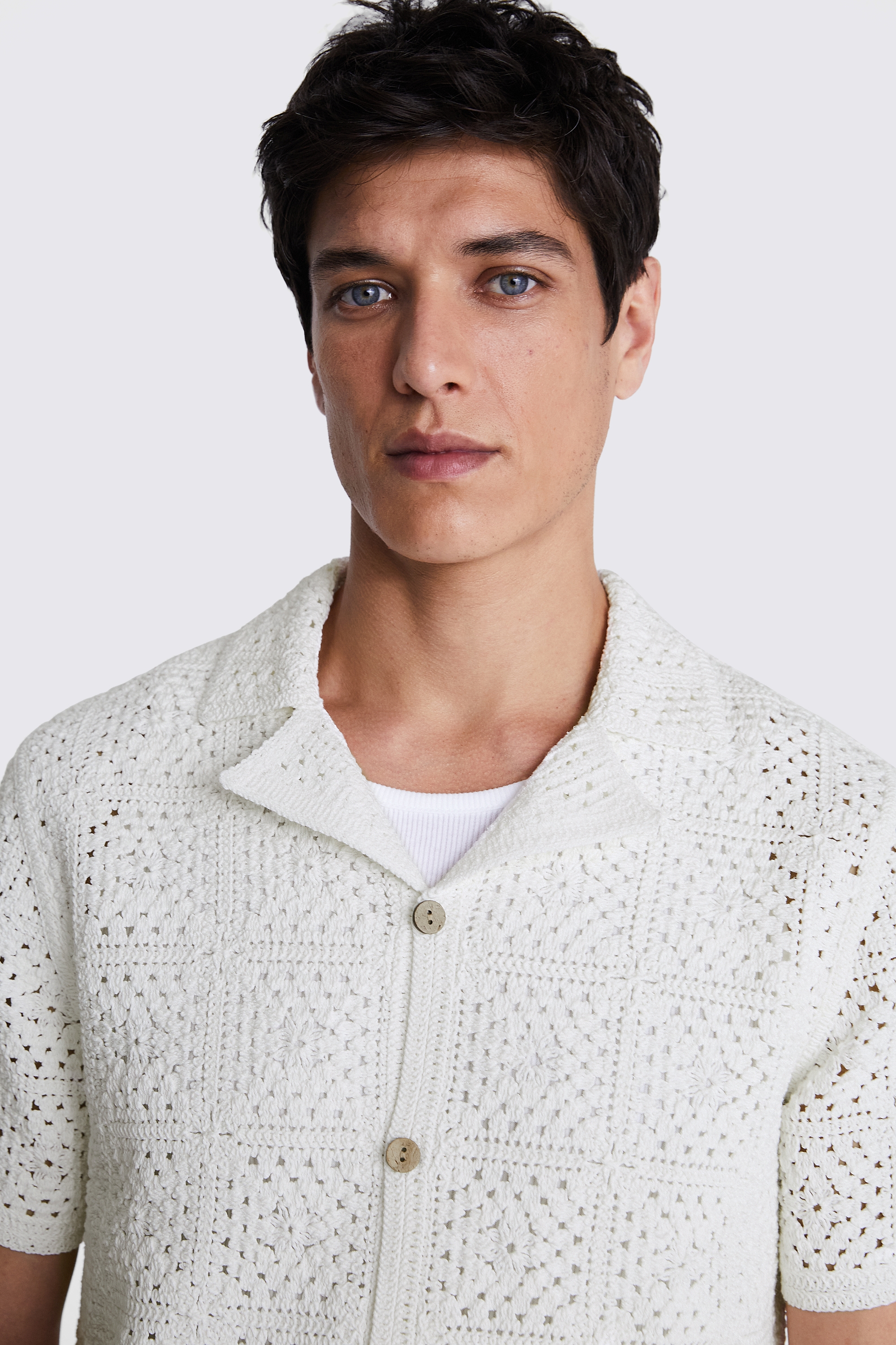 Ecru Seersucker Safari Shacket   Buy Online at Moss