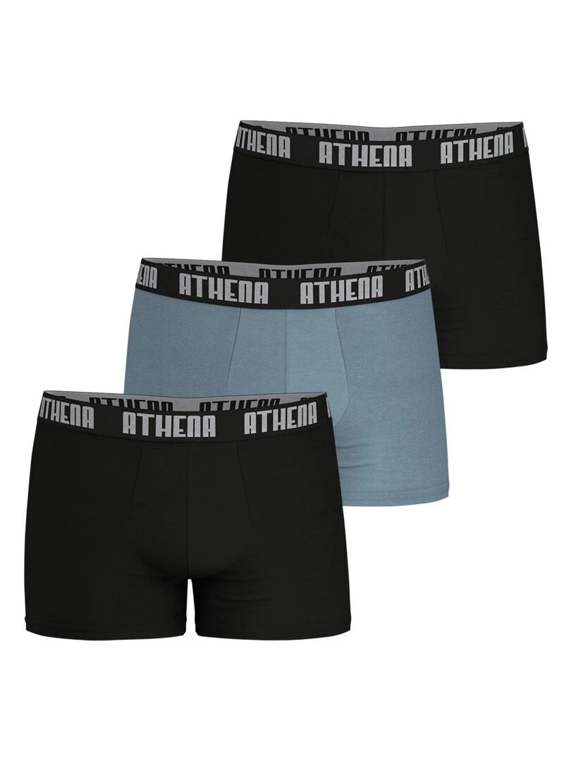 Lot de 3 boxers homme Ecopack Noir Gris