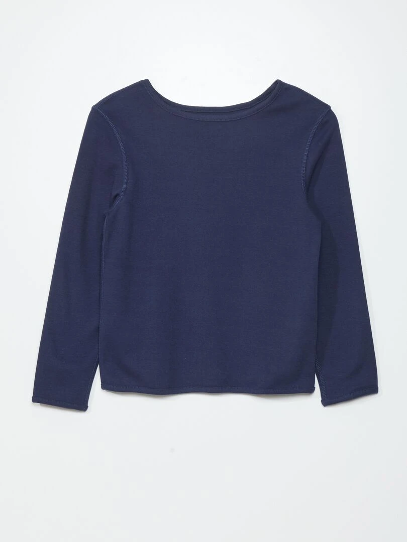 T shirt à manches longues réversible    So Easy   Bleu marine
