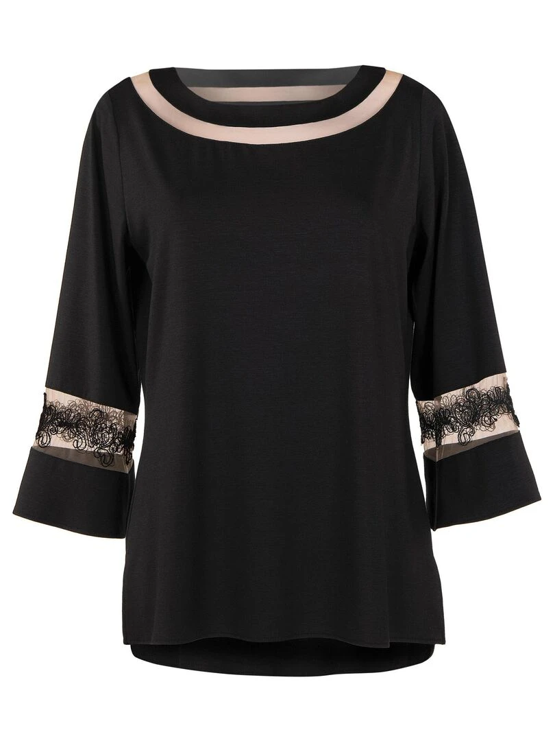 Top manches longues Luxury Dream   Noir