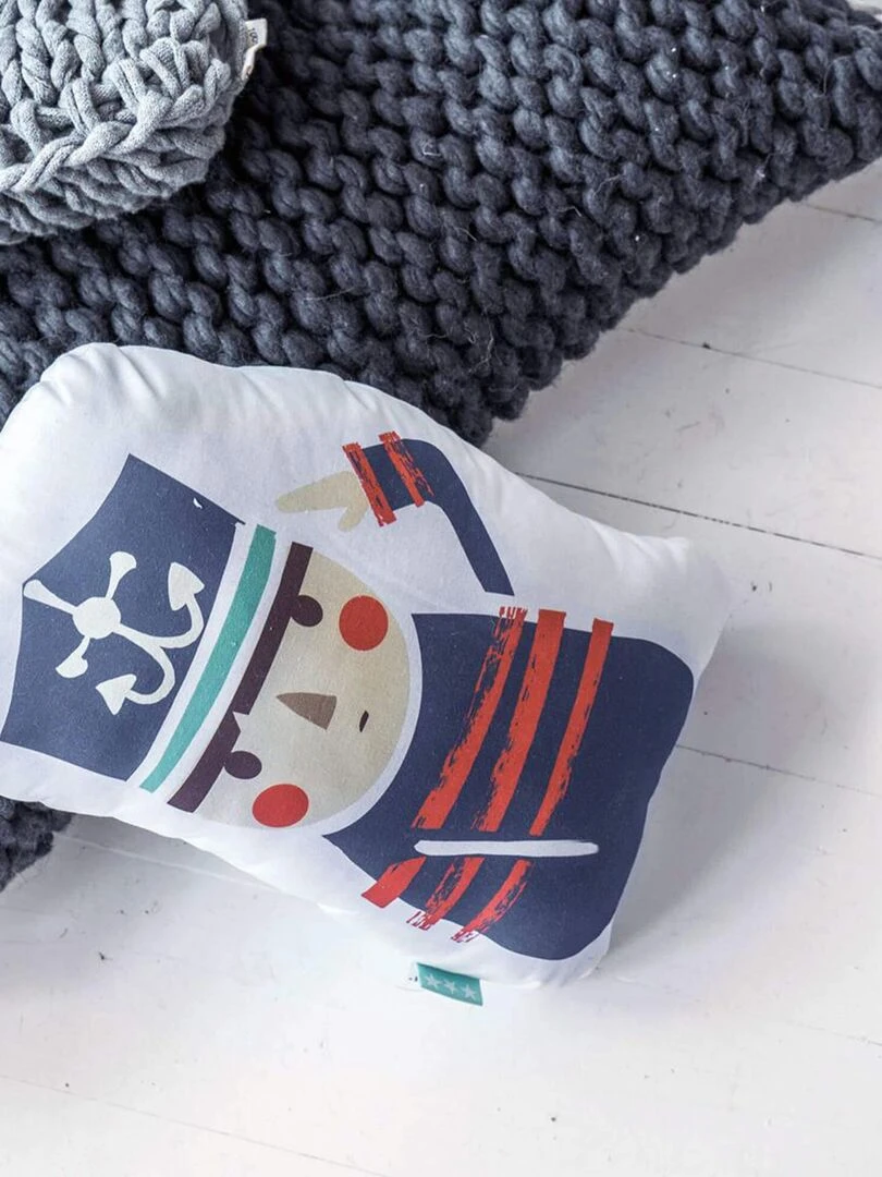 Coussin Ahoy there "Happyfriday"   Blanc