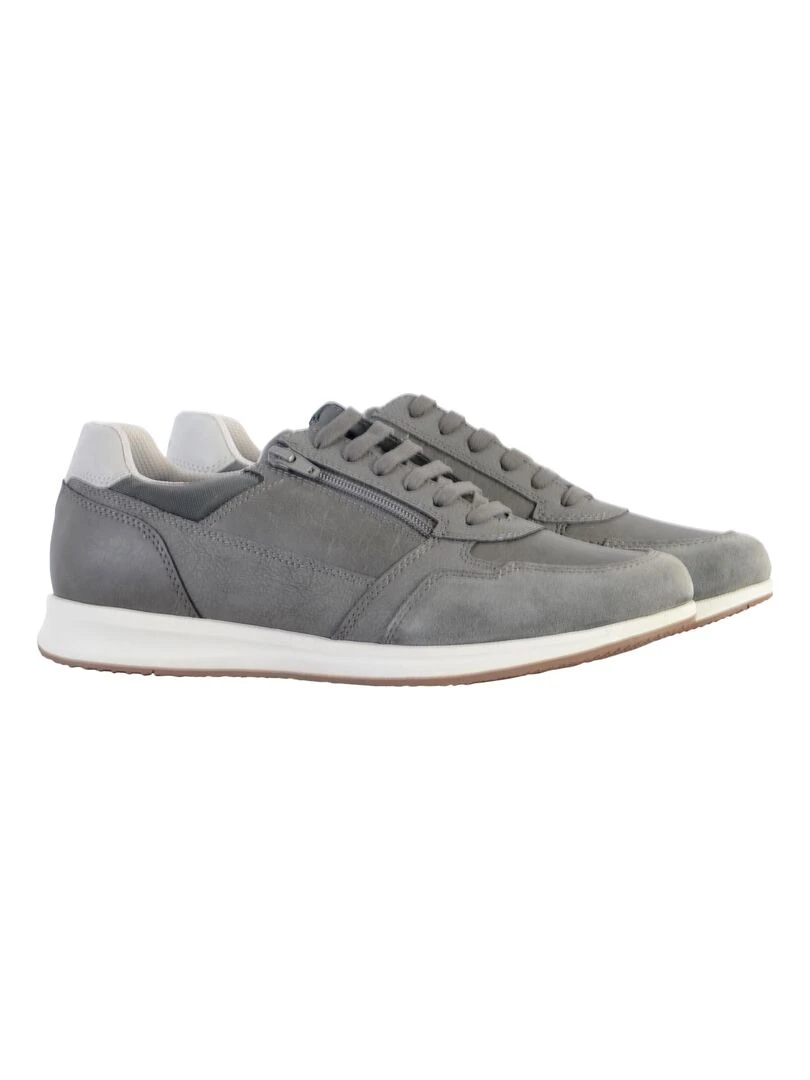 Basket Cuir Geox U Avery A Wrinkl   Gris
