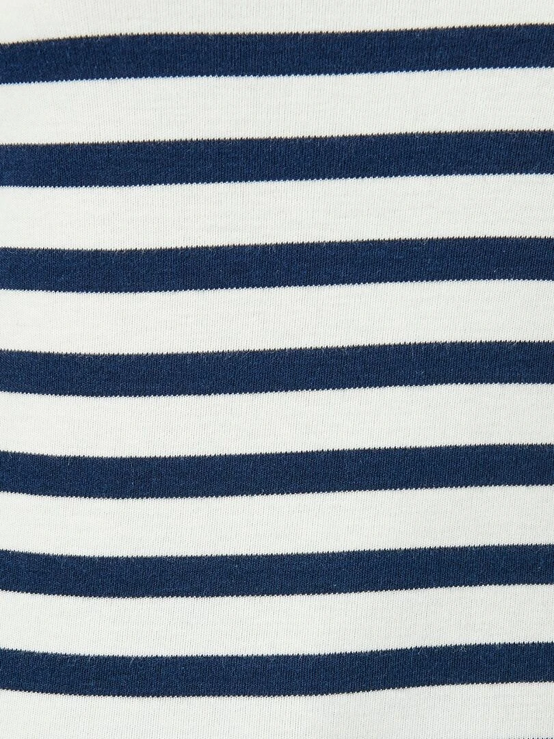 Tee shirt rayé coton modal  manches 3/4   Happy D. by Damart   Bleu marine