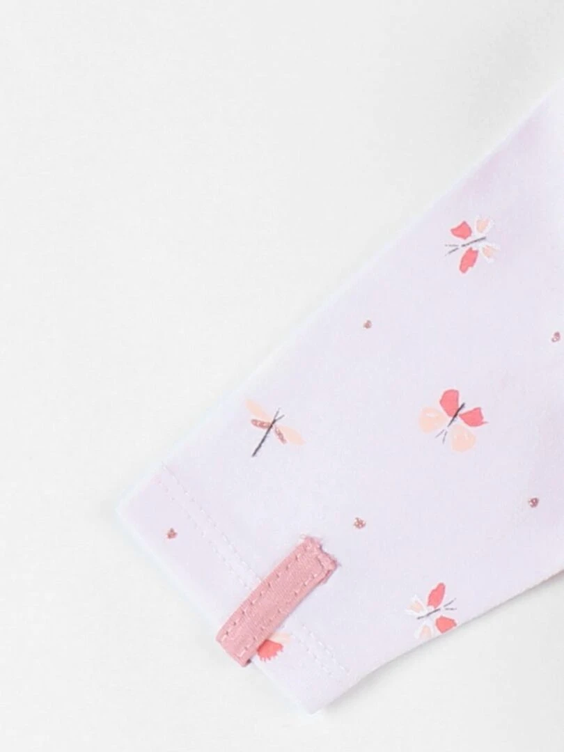 Pyjama 1 pièce papillons en jersey  clair   Noukie's   Rose
