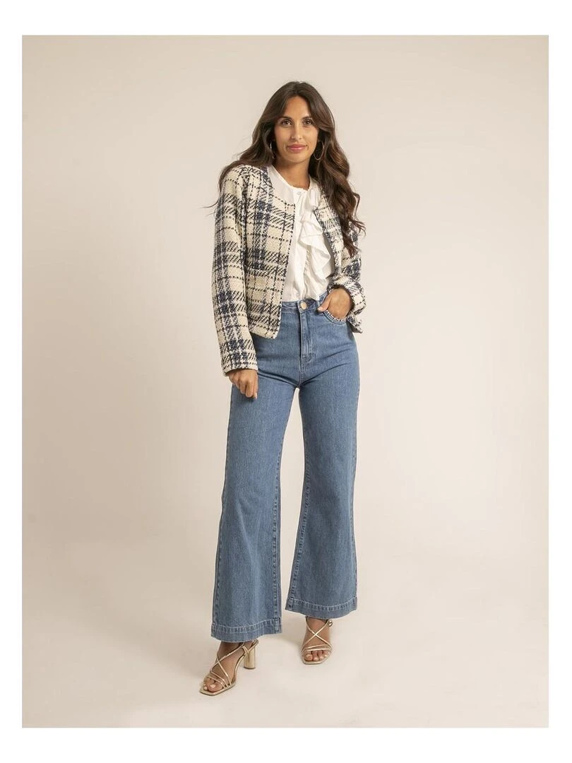 Veste tweed ULRIKA   Bleu