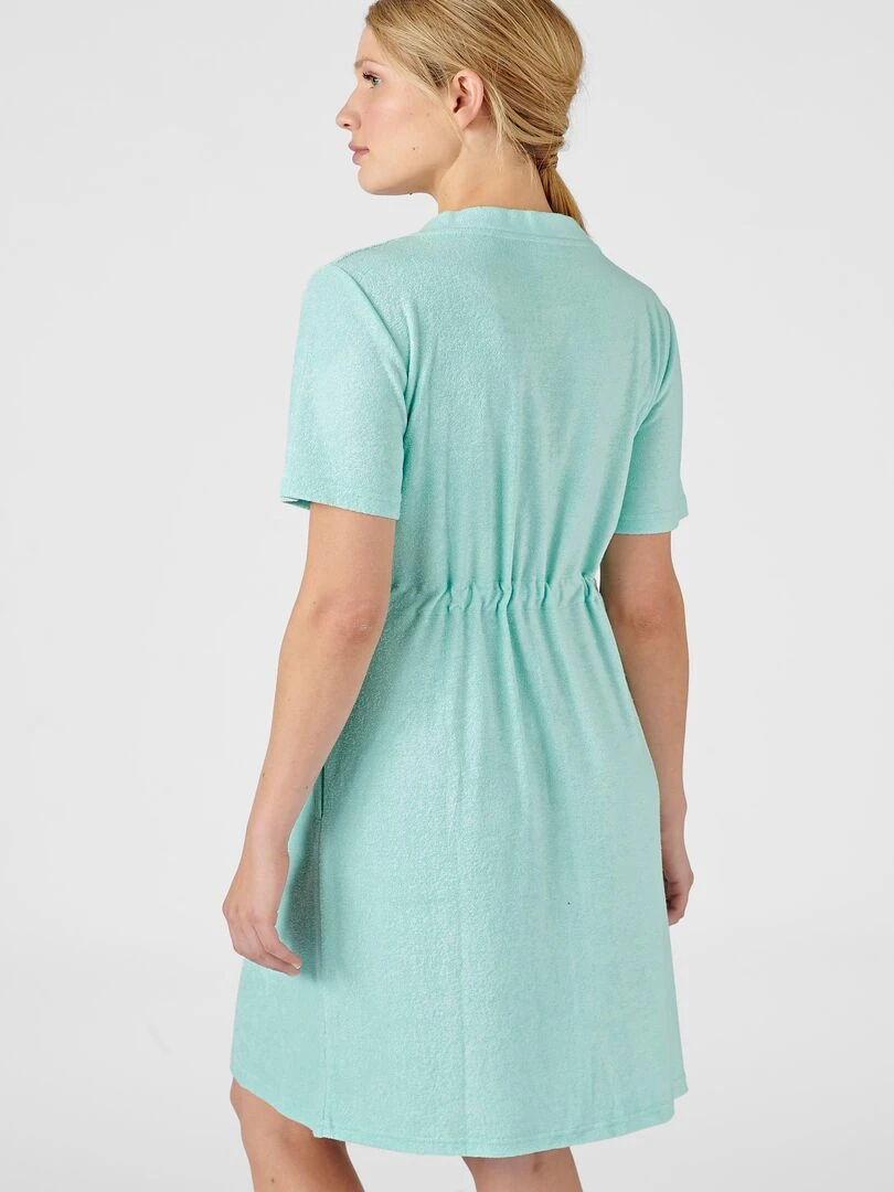 Robe de détente zippée en éponge   Damart   Bleu clair
