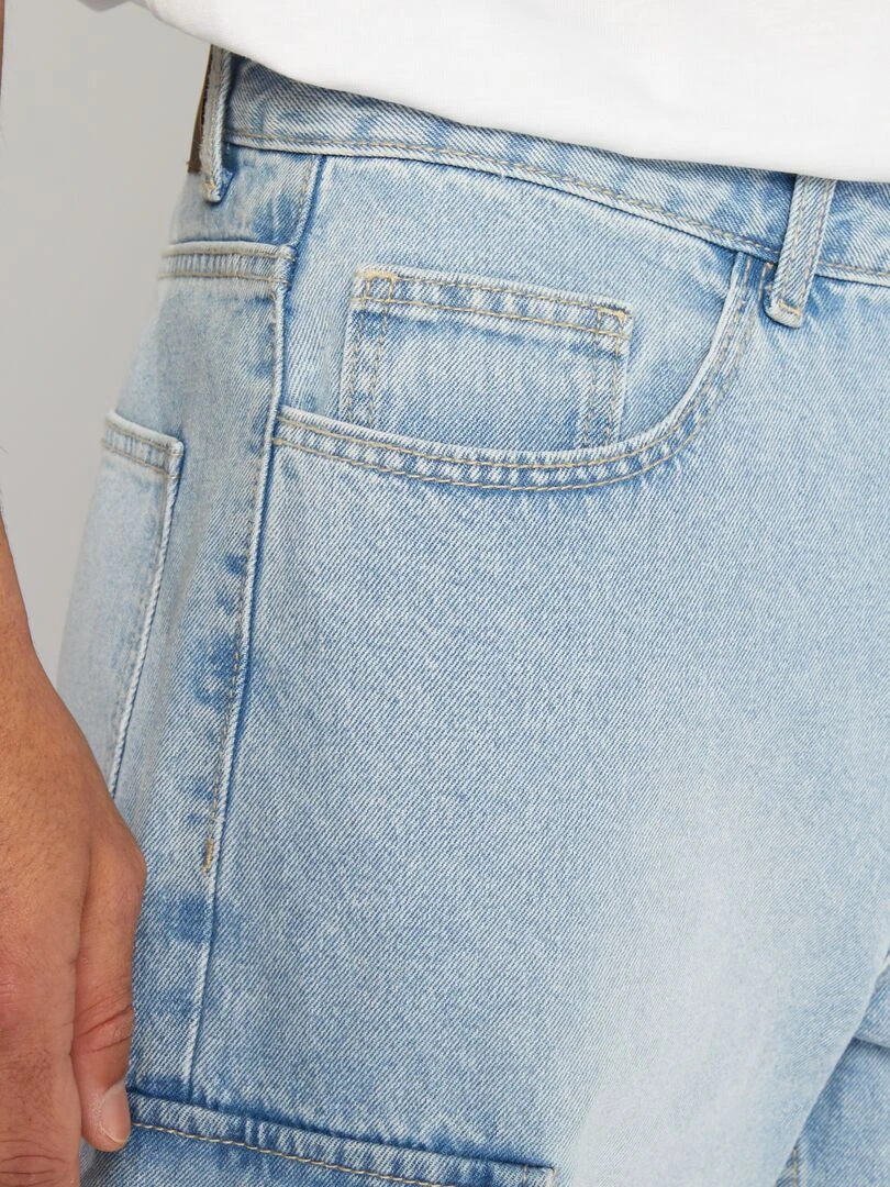 Bermuda en jean avec poches   Bleu