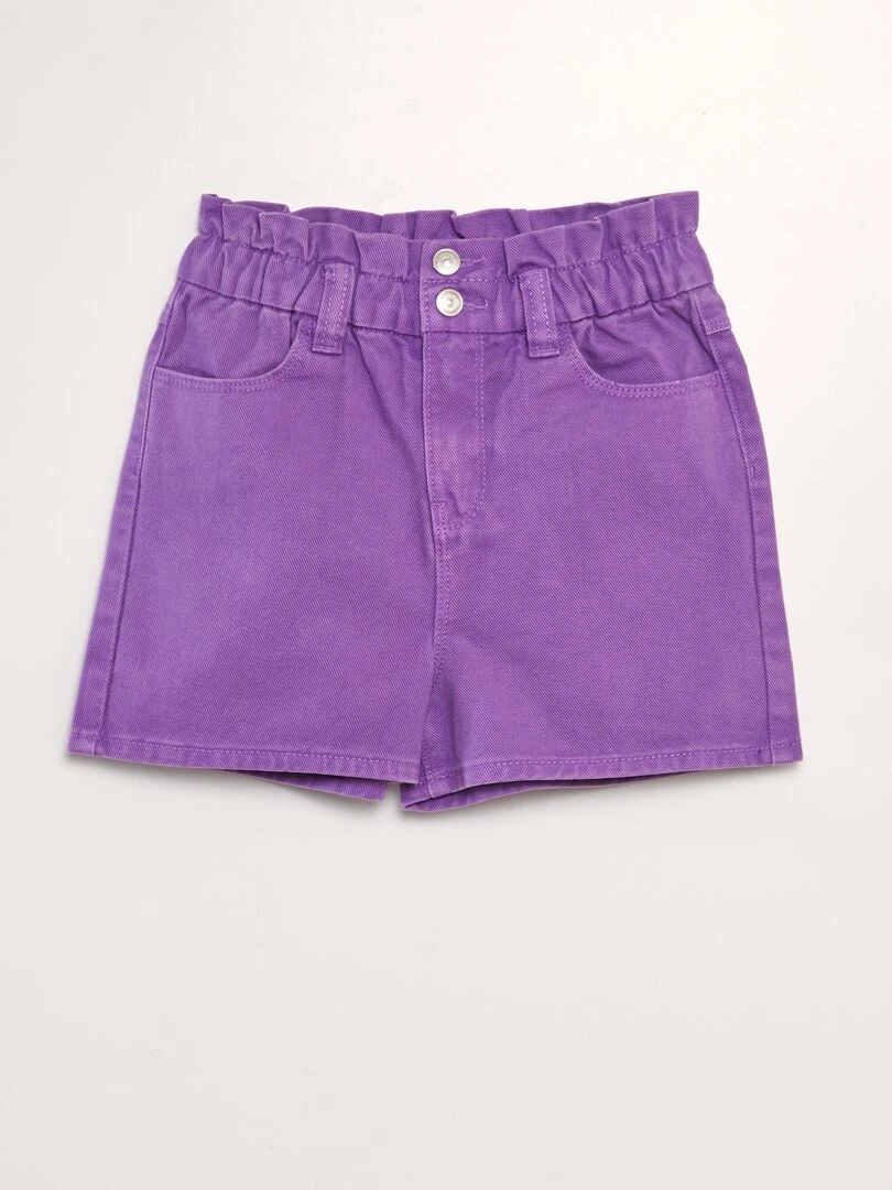 Short en denim coloré Violet