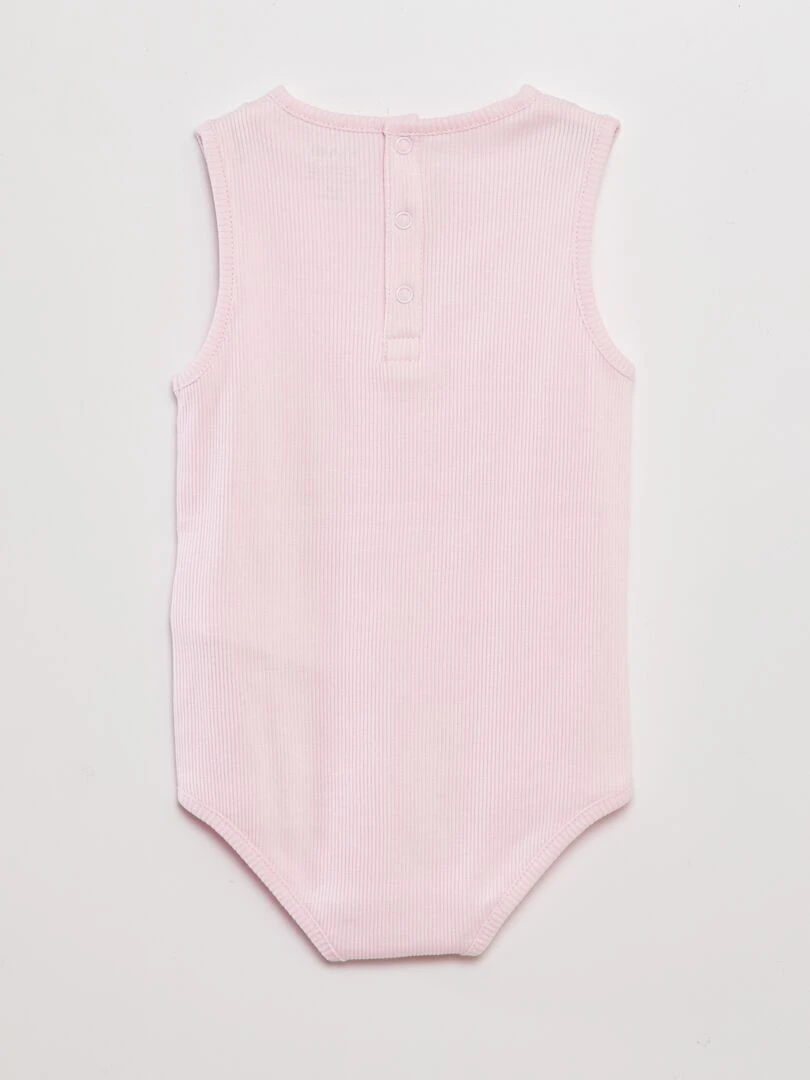 Body côtelé   Rose