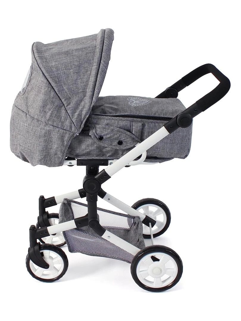Poussette de poupée combinée JARA jean gris N/A