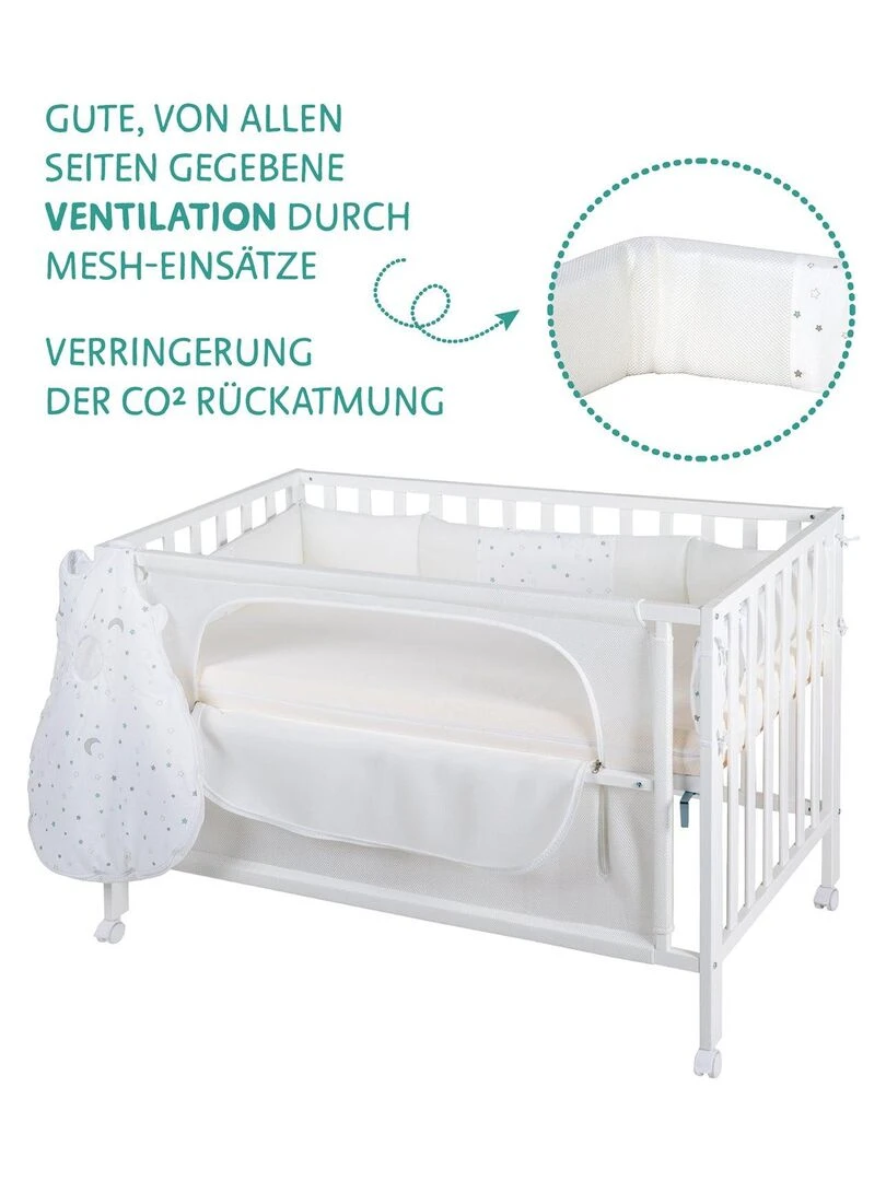 ROBA Lit cododo "safe asleep®" 60 x 120 cm + équipement complet "Sternenzauber"   Blanc