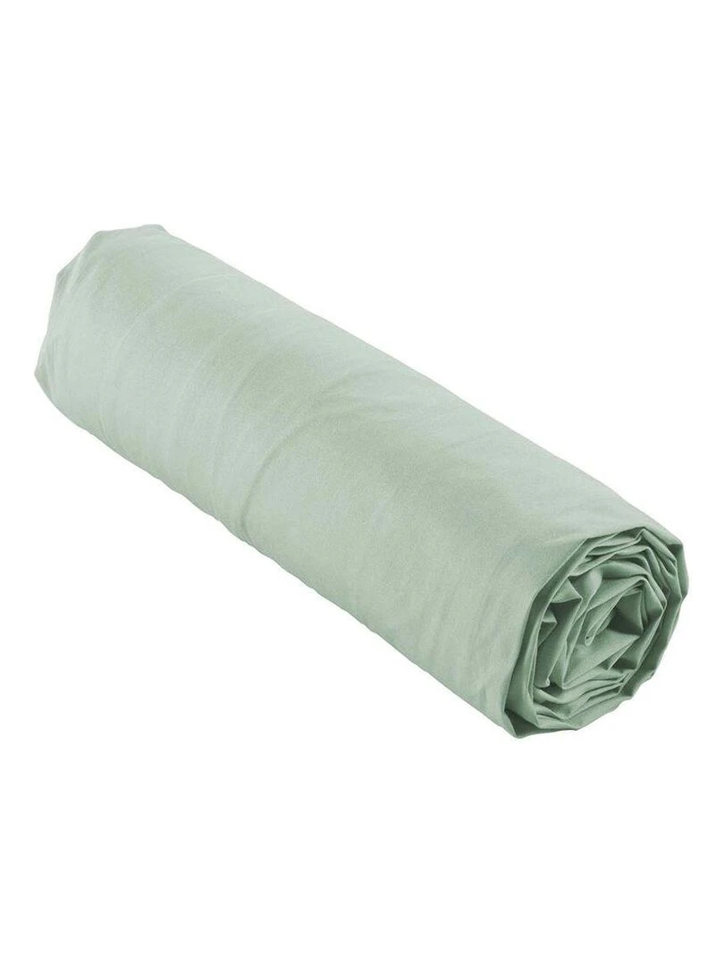 Drap housse Percaline sauge Vert kaki clair