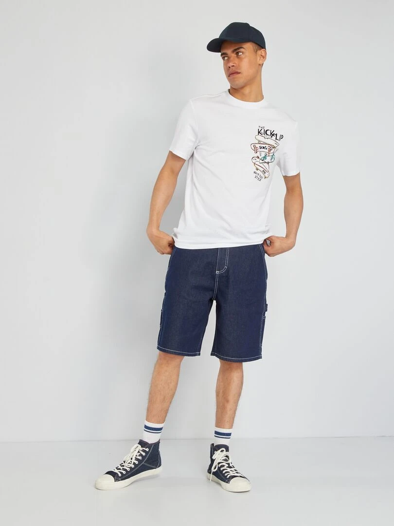 Bermuda en jean Marine
