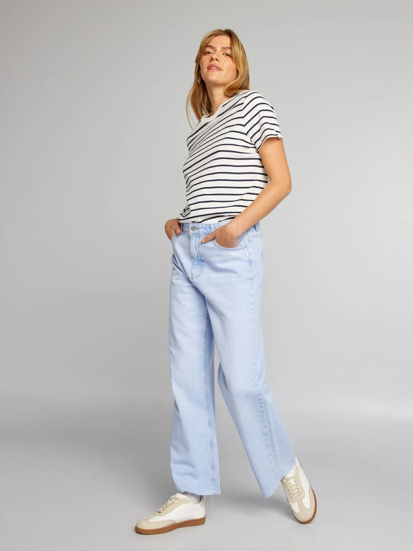 T shirt en jersey imprimé Blanc