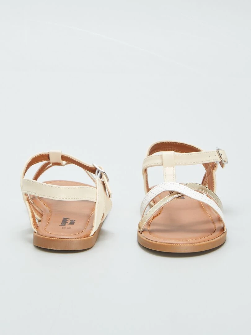 Sandales à brides fantaisies   Beige/doré