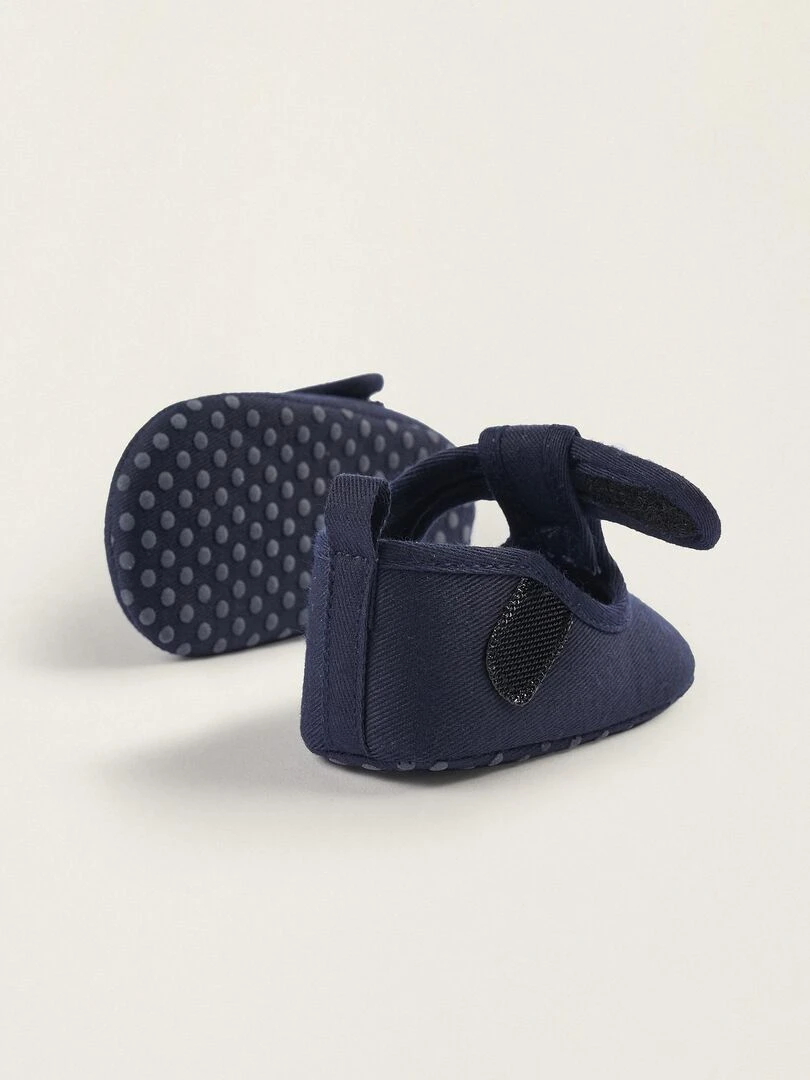 Chaussures en sergé pour nouveau né  ATLANTIC COMPANY   Bleu foncé