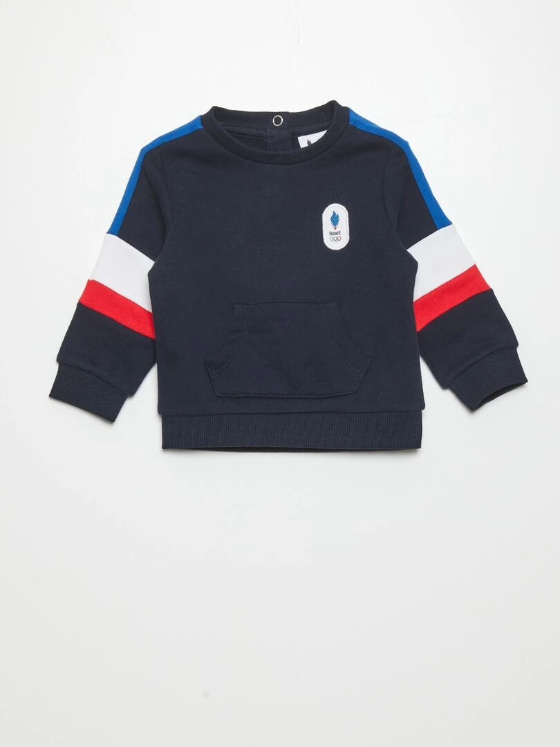 Sweat en molleton Equipe de France Olympique Bleu marine