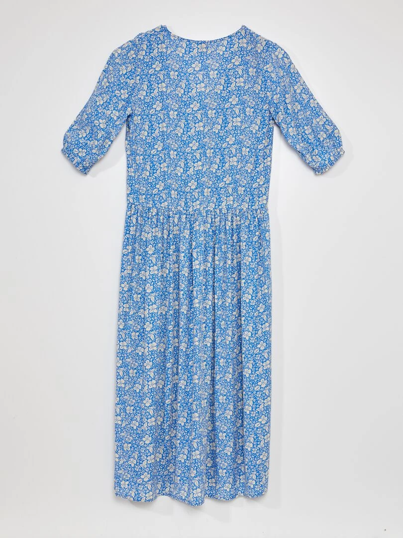 Robe midi imprimé So Easy Bleu clair