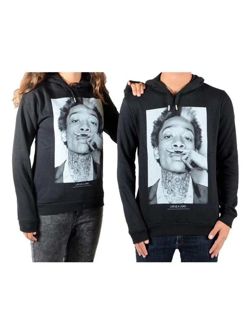 Sweat Little Eleven Paris Wizka2 HC Mixte Garcon Fille Noir Noir