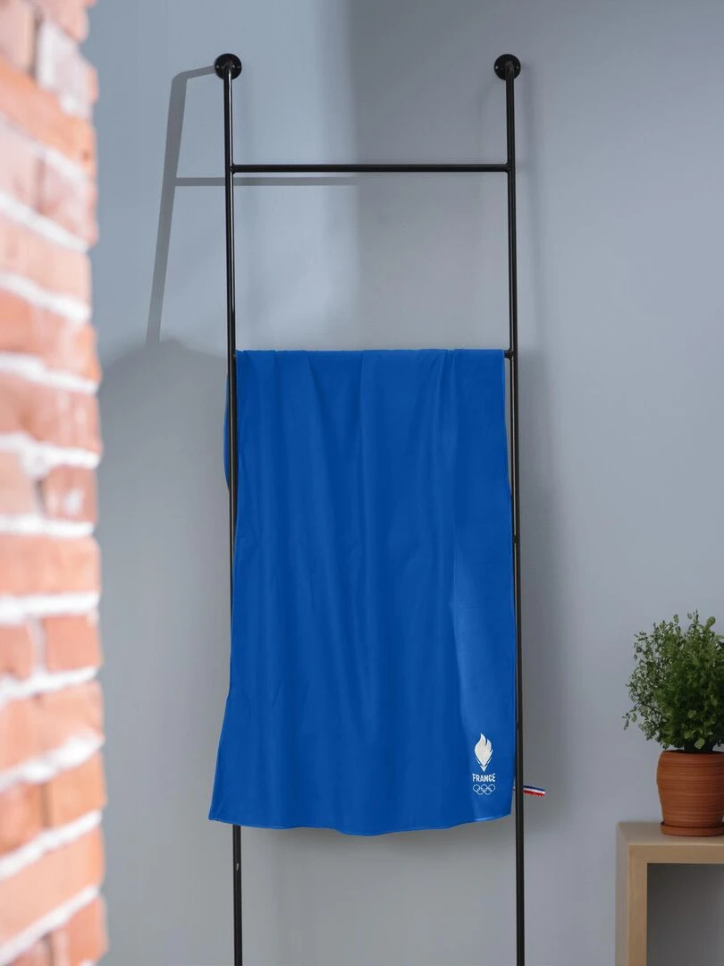 Serviette de bain microfibre  PARIS 2024 EQUIPE DE FRANCE OLYMPIQUE FRANCE   Bleu