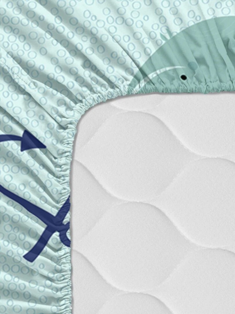 Drap housse Whale "Happyfriday"   Blanc